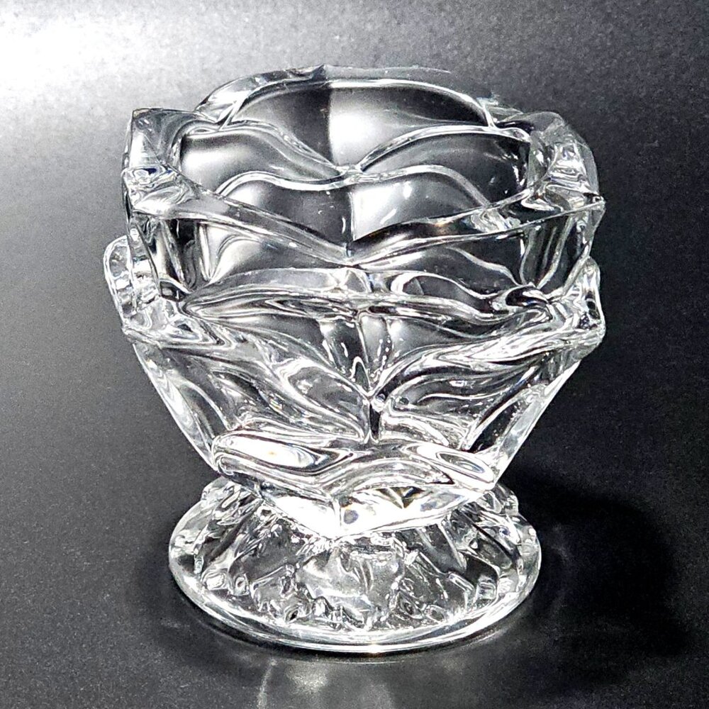 Partylite Radiant Rose Candle Holder 3" Crystal Tealight Votive vintage